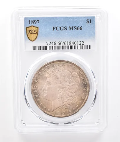 1897 Morgan Silver Dollar MS66 PCGS PQ Beautiful Tone *7237