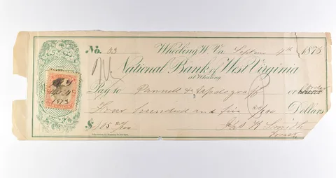 1873 $403.20 Wheeling, WV National Bank Of West Virginia Check a9080