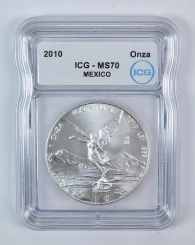 2010 Mo Mexico 1 Onza Silver Libertad MS70 ICG