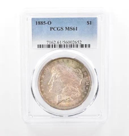 1885-O Morgan Silver Dollar MS61 PCGS Beautiful Tone *2090