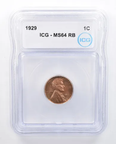 1929 Lincoln Wheat Cent MS64 RB ICG Beautiful Tone *7629