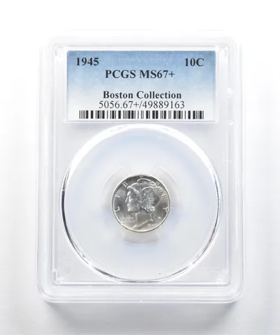 1945 Mercury Dime Boston Collection MS67+ PCGS *0169
