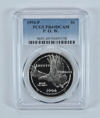 1994-P POW Museum Commemorative Dollar PR69 DCAM PCGS Blue Label