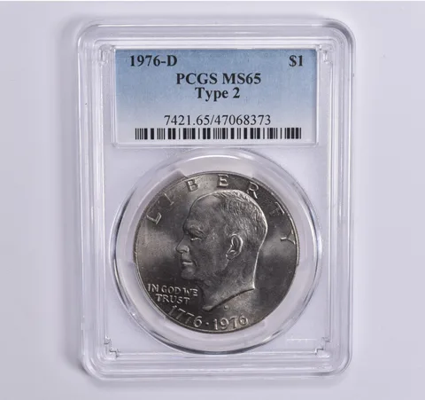 1976-D Eisenhower $1 Type 2 MS65 PCGS Blue Lbl