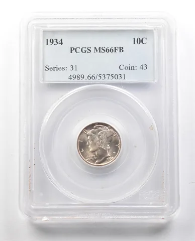 1934 Mercury Dime MS66 FB PCGS PQ *1297
