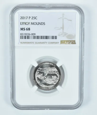 2017-P Washington Quarter Effigy Mounds ATB MS68 NGC