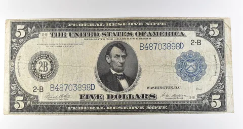 1914 $5 New York NY FRN Large Note Blue Seal *3664