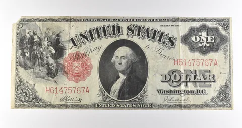 1917 $1 Legal Tender Red Seal Large Note Fr#38 *4617