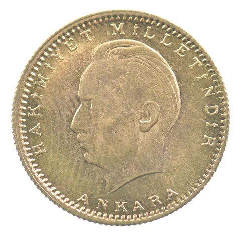 1923 (Year 20) Turkey 100 Kurush Gold KM#854 .2127 AGW *6676
