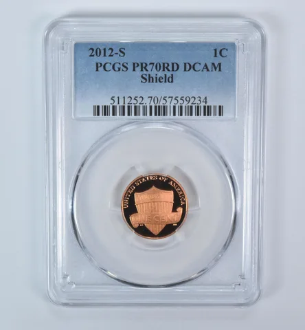 2012-S Lincoln Shield Cent PR70 RD DCAM PCGS Blue Label