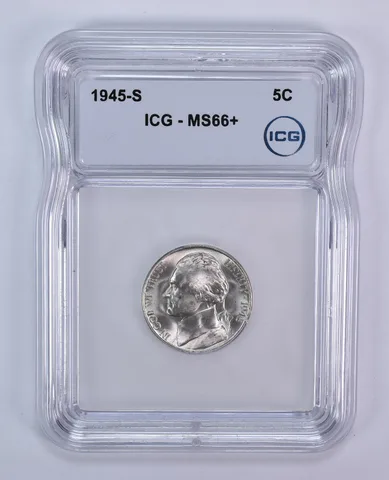 1945-S Jefferson Nickel MS66+ ICG
