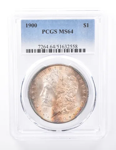 1900 Morgan Silver Dollar MS64 PCGS Beautiful Tone *9408