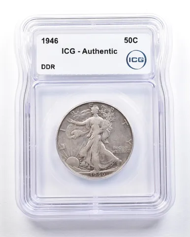 1946 Walking Liberty Half Dollar DDR Authentic ICG *1662