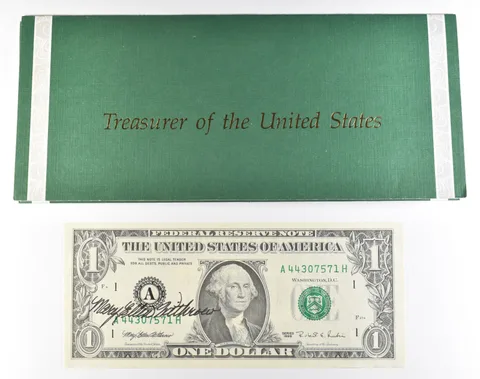 1995 $1 Boston MA FRN Green Seal Courtesy Signature a0930