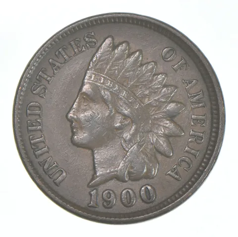 XF 1900 Indian Head Copper Cent Penny - High Grade Sample