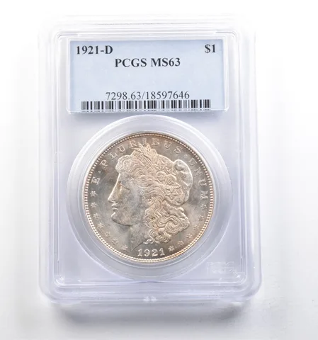 1921-D Morgan Silver Dollar MS63 PCGS a5717