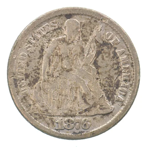 1876-CC Seated Liberty Dime Beautiful Tone *6237