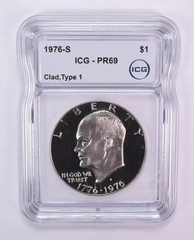 1976-S Eisenhower $1 Type 1 Clad PR69 ICG