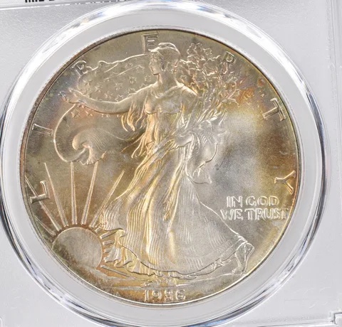 1986 American Silver Eagle MS69 PCGS Beautiful Tone *1143
