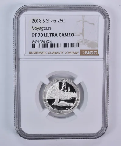 2018-S Washington Quarter ATB Silver Voyageurs PF70 UCAM NGC