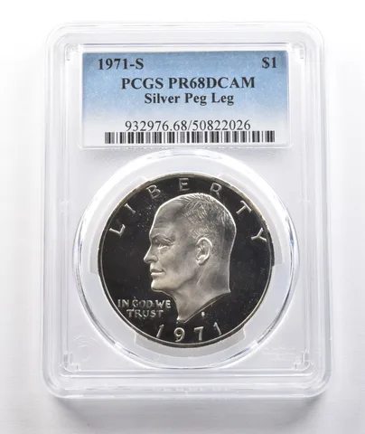 1971-S Eisenhower $1 Silver Peg Leg PR68 DCAM PCGS *1589