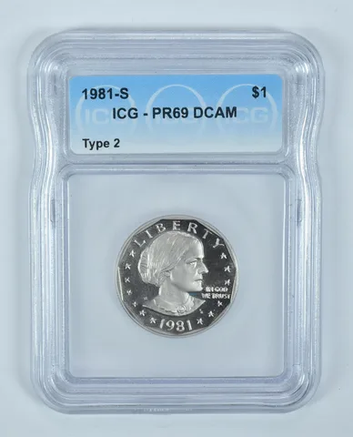 1981-S Susan B Anthony $1 Type 2 PR69 DCAM ICG