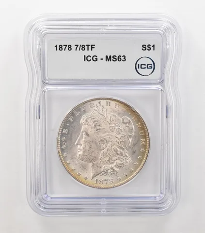 1878 7/8TF Morgan Silver Dollar MS63 ICG Nice Tone a6872
