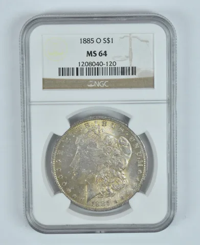 MS64 1885-O Morgan Silver Dollar - Graded NGC Toned a0750