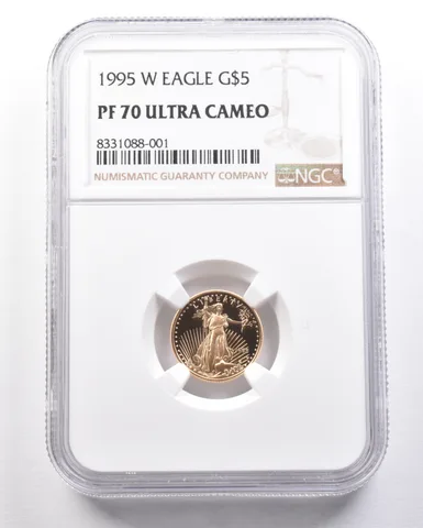1995-W $5 American Gold Eagle 1/10 Oz Gold PF70 UCAM NGC