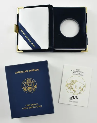 OGP 2007-W Gold Buffalo 1 Oz Proof BOX & COA - NO COIN