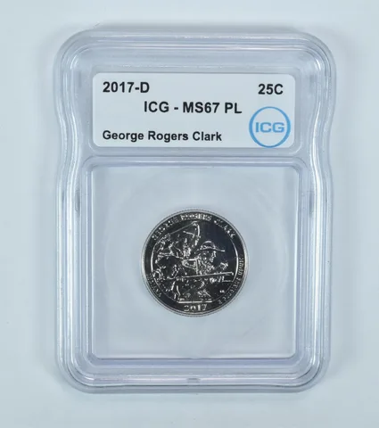 2017-D Washington Quarter ATB George Rogers Clark MS67 PL ICG
