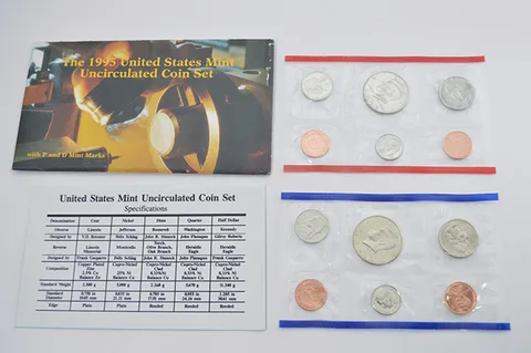 1995 Mint Set with Original Envelope & Flatpacks (10 coins)