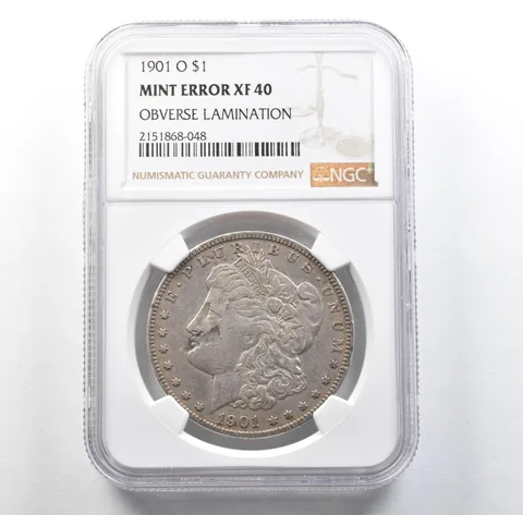 1901-O Morgan Silver Dollar Zombie Mint Error Obv Lamination XF40 NGC *3129