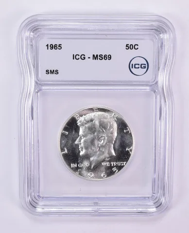 1965 Kennedy Half Dollar SMS MS69 ICG