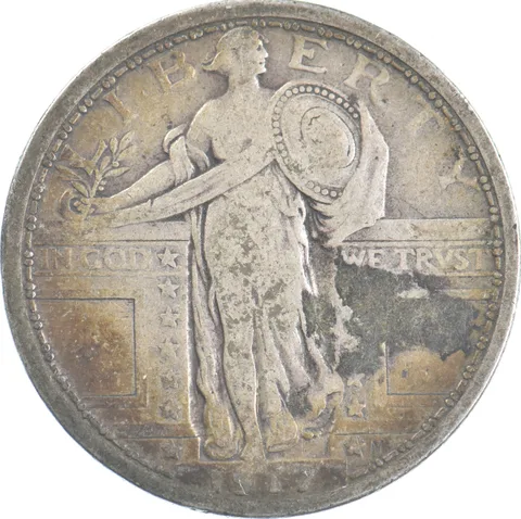1917 Standing Liberty Quarter Type 1 Beautiful Tone *7802