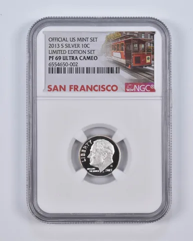 2013-S Silver PF69 UCam Limited Edition Roosevelt Dime NGC