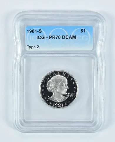 1981-S Susan B Anthony $1 Type 2 PR70 DCAM ICG