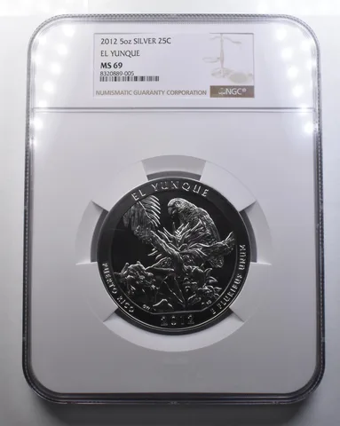2012 5 Oz Silver Quarter America The Beautiful El Yunque MS69 NGC *2131