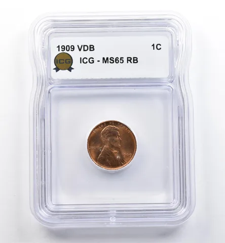 1909 VDB Lincoln Wheat Cent MS65 RB ICG *0088
