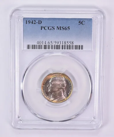 1942-D Jefferson Nickel MS65 PCGS Beautiful Tone *1149