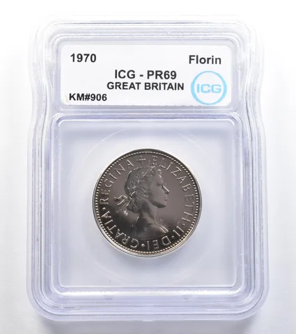 1970 Great Britain Florin KM#906 PR69 ICG a7854