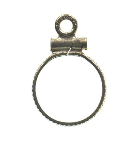 12K 10mm Gold Filled Token Coin Bezel Pendant Frame Edge *1421