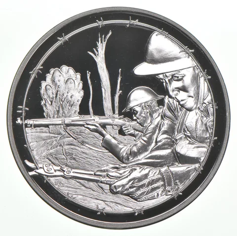 2018 WWI Centennial 1oz Silver Round Military US Army Medal US Mint