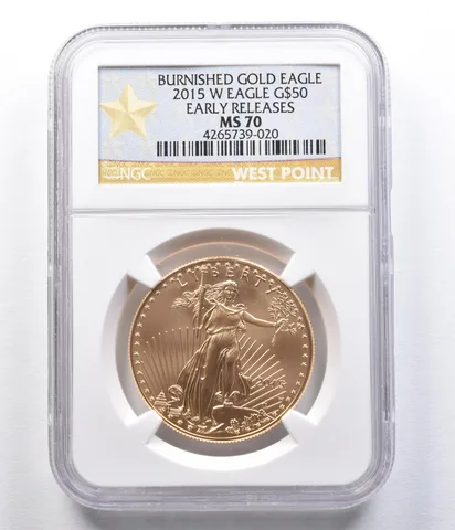 2015-W Burnished $50 American Gold Eagle Early Release MS70 NGC *2323