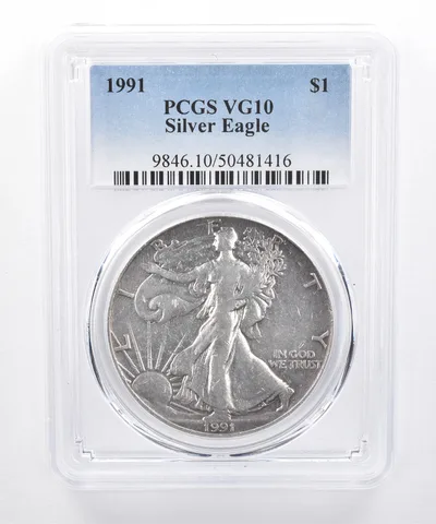 1991 American Silver Eagle VG10 PCGS *8516