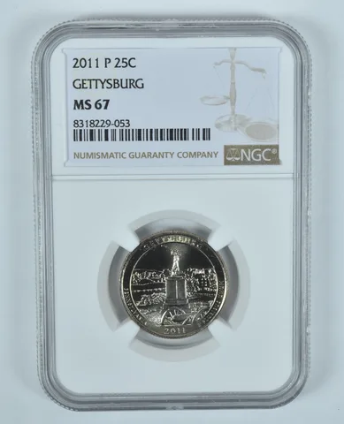 2011-P Washington Quarter Gettysburg ATB MS67 NGC