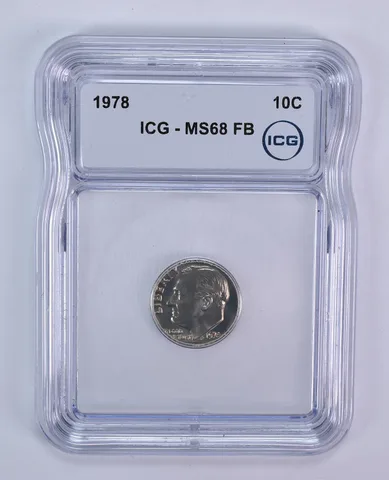 1978 Roosevelt Dime MS68 FB ICG