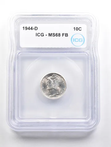 1944-D Mercury Dime MS68 FB ICG *6047