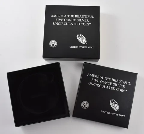 OGP America The Beautiful 5 Oz Silver Quarter Unc BOX - NO COIN