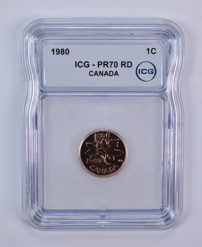1980 Canada 1 Cent PR70 RD ICG